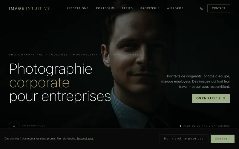 Aperçu du site Image Intuitive — photographie d'entreprise professionnelle à Paris