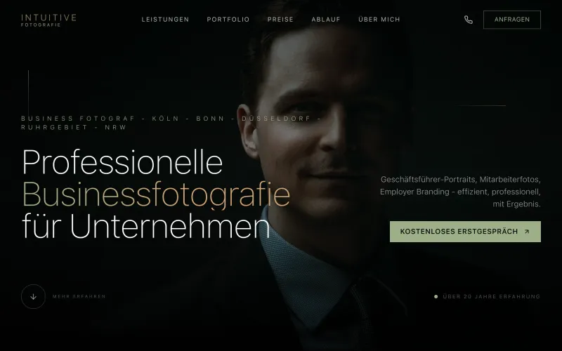 Aperçu du site Intuitive Fotografie — photographie d'entreprise professionnelle, 15 ans d'expérience