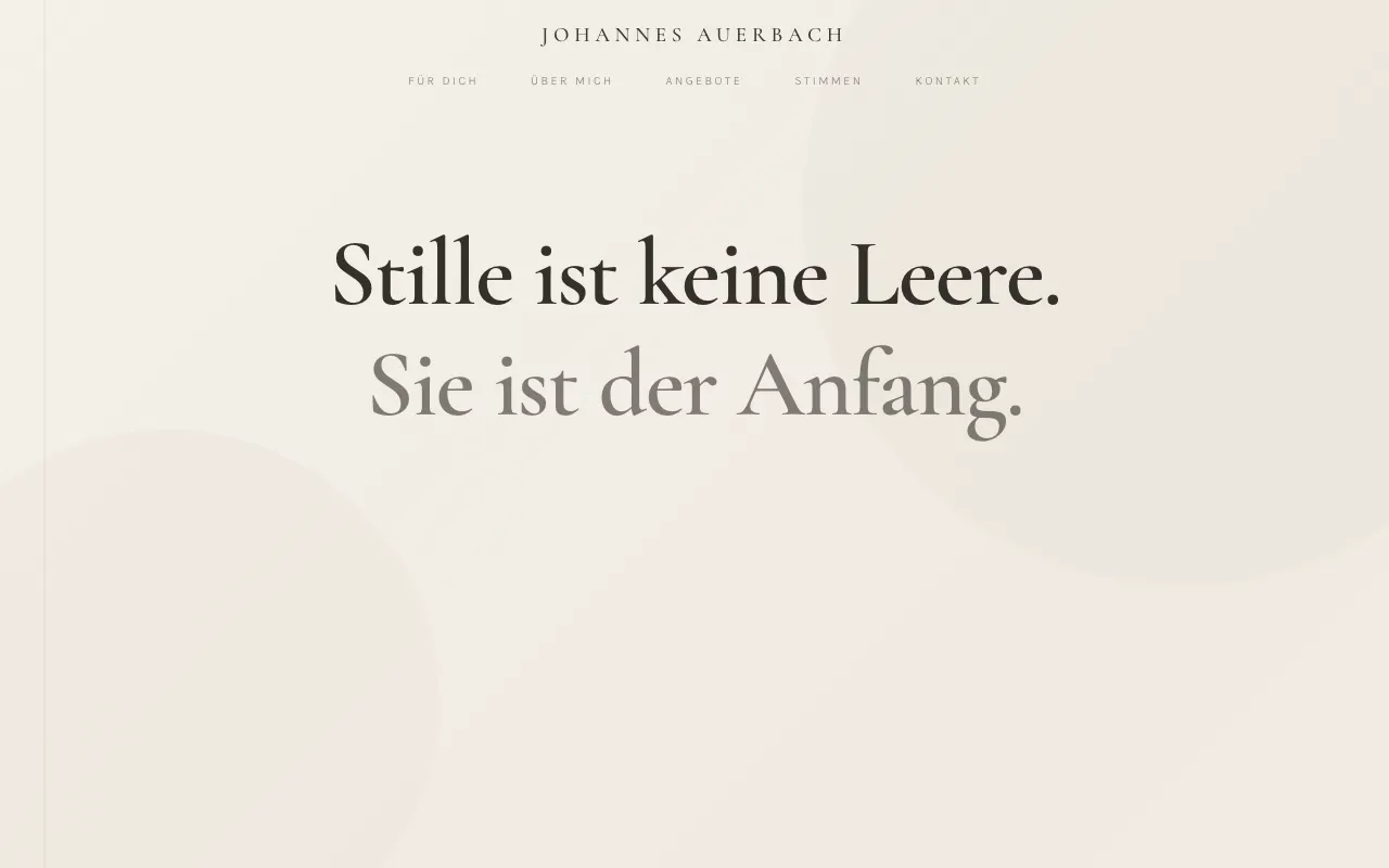 Johannes Auerbach — Spiritual & Bewusstseinscoach Website